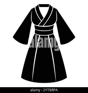 Kimono Fighting Modern Dress Vector Fashion ArtWork Design for Printable Graphics Illustrazione Vettoriale