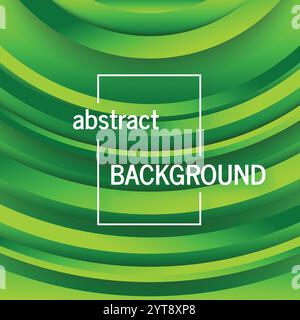 Sfondo verde geometrico alla moda con forme astratte. Design dinamico futuristico. Illustrazione vettoriale Illustrazione Vettoriale