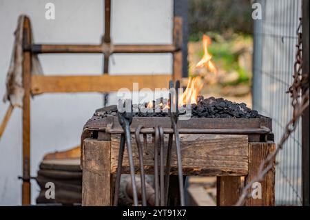 Combustione del carbone Foto Stock