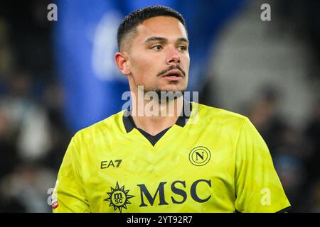 Roma, Italie. 5 dicembre 2024. Elia CAPRILE del Napoli durante la Coppa Italia, round dei 16 incontri di calcio tra SS Lazio e SSC Napoli il 5 dicembre 2024 allo Stadio Olimpico di Roma - foto Matthieu Mirville (Agostino Gemito)/DPPI Credit: DPPI Media/Alamy Live News Foto Stock