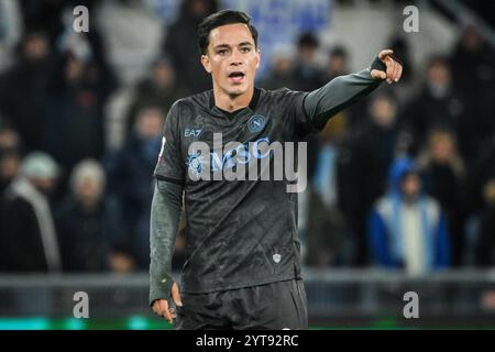 Roma, Italie. 5 dicembre 2024. Giacomo RASPADORI di Napoli durante la Coppa Italia, turno di 16 partite di calcio tra SS Lazio e SSC Napoli il 5 dicembre 2024 allo Stadio Olimpico di Roma - foto Matthieu Mirville (Agostino Gemito)/DPPI Credit: DPPI Media/Alamy Live News Foto Stock