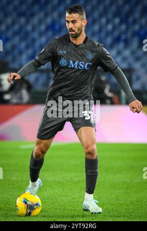 Roma, Italie. 5 dicembre 2024. Leonardo SPINAZZOLA di Napoli durante la Coppa Italia, turno di 16 partite di calcio tra SS Lazio e SSC Napoli il 5 dicembre 2024 allo Stadio Olimpico di Roma - foto Matthieu Mirville (Agostino Gemito)/DPPI Credit: DPPI Media/Alamy Live News Foto Stock