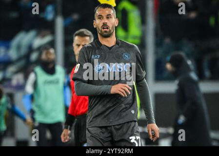 Roma, Italie. 5 dicembre 2024. Leonardo SPINAZZOLA di Napoli durante la Coppa Italia, turno di 16 partite di calcio tra SS Lazio e SSC Napoli il 5 dicembre 2024 allo Stadio Olimpico di Roma - foto Matthieu Mirville (Agostino Gemito)/DPPI Credit: DPPI Media/Alamy Live News Foto Stock