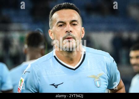 Pedro ELIEZER RODRIGUEZ LEDESMA della Lazio Roma durante la Coppa Italia, turno di 16 partite di calcio tra SS Lazio e SSC Napoli il 5 dicembre 2024 allo Stadio Olimpico di Roma Foto Stock