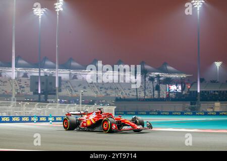 Yas Marina, Rieti, Abu Dhabi. 6 dicembre 2024. Charles Leclerc (MON) - Scuderia Ferrari - Ferrari SF-24 - Ferrari durante la sessione del venerdì di Formula 1 Etihad Airways Abu Dhabi Grand Prix 2024, Yas Marina, Abu Dhabi 6-8 dicembre 2024 (Credit Image: © Alessio De Marco/ZUMA Press Wire) SOLO PER USO EDITORIALE! Non per USO commerciale! Foto Stock