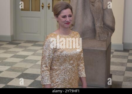 Copenaghen, Copenaghen, Danimarca. 6 dicembre 2024. Il ministro degli affari sociali e dell'edilizia abitativa Sophie Haestorp Andersen arriva al banchetto di Stato al Palazzo di Christiansborg mentre il re Frederik X e la regina Maria di Danimarca ospitano il presidente egiziano Abdel Fatah al-Sisi nella sua visita di Stato in Danimarca venerdì 6 dicembre 2024 (immagine di credito: © Kristian Tuxen Ladegaard Berg/ZUMA Press Wire) SOLO USO EDITORIALE! Non per USO commerciale! Crediti: ZUMA Press, Inc./Alamy Live News Foto Stock