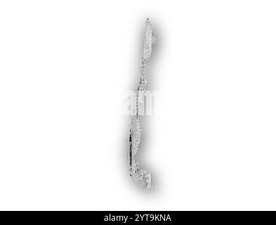 Mappa di Cile su legno stagionato Foto Stock