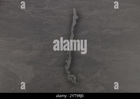 Mappa del Cile su ardesia scura Foto Stock