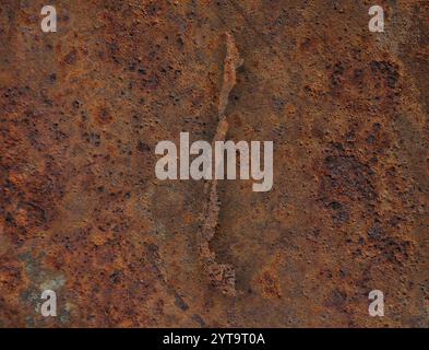 Mappa di Cile su metallo arrugginito Foto Stock