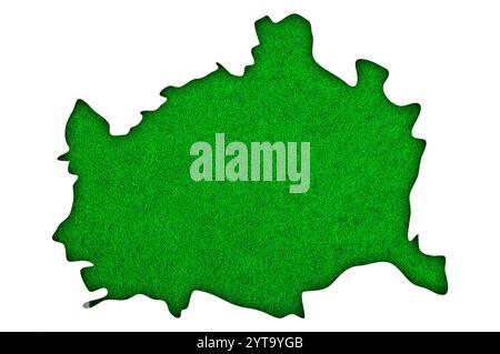 Mappa di Vienna su feltro verde Foto Stock