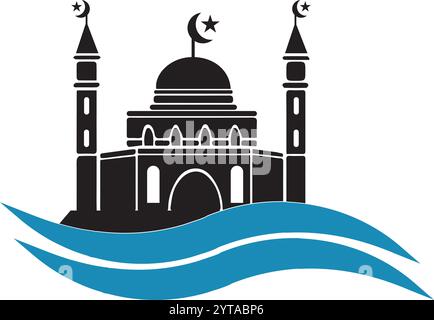 icona moschea simbolo immagine vettoriale dsign Illustrazione Vettoriale
