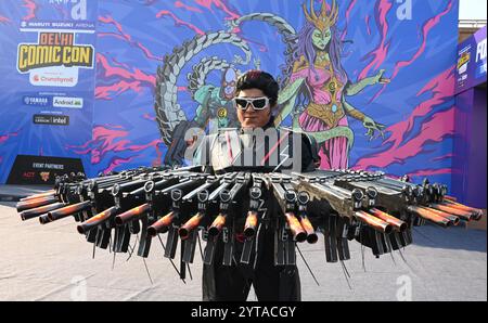 Nuova Delhi, India. 6 dicembre 2024. NUOVA DELHI, INDIA - 6 DICEMBRE: Persone vestite da personaggi comici al Delhi Comic con 2024 al NSIC Exhibition Grounds Okhla il 6 dicembre 2024 a nuova Delhi, India. (Foto di Sonu Mehta/Hindustan Times/Sipa USA) credito: SIPA USA/Alamy Live News Foto Stock