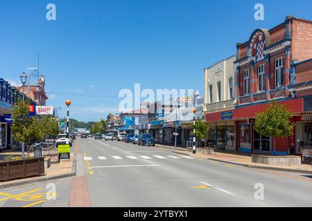 Centro città, King Street, Temuka, Canterbury sud, Canterbury, Isola del Sud, Nuova Zelanda Foto Stock