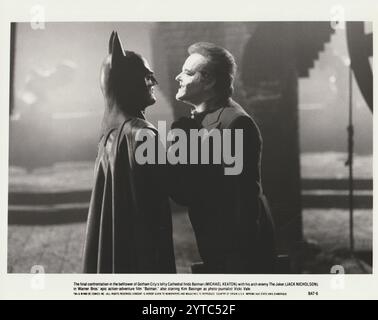 Logo Batman (Warner Bros., 1989). Interpretato da Michael Keaton, Jack Nicholson, Kim Basinger. Foto Stock