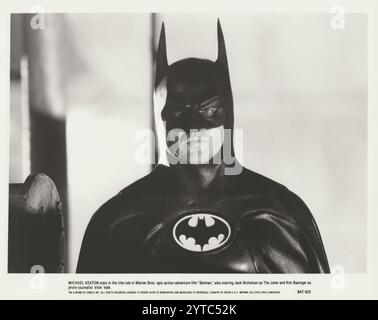 Logo Batman (Warner Bros., 1989). Interpretato da Michael Keaton, Jack Nicholson, Kim Basinger. Foto Stock