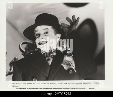 Logo Batman (Warner Bros., 1989). Interpretato da Michael Keaton, Jack Nicholson, Kim Basinger. Foto Stock