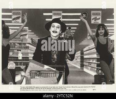 Logo Batman (Warner Bros., 1989). Interpretato da Michael Keaton, Jack Nicholson, Kim Basinger. Foto Stock