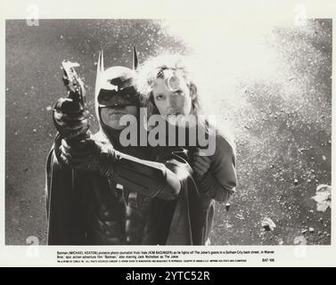 Logo Batman (Warner Bros., 1989). Interpretato da Michael Keaton, Jack Nicholson, Kim Basinger. Foto Stock