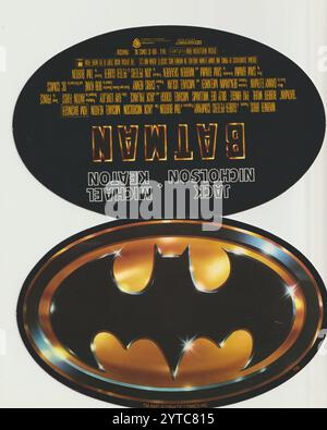 Logo Batman (Warner Bros., 1989). Interpretato da Michael Keaton, Jack Nicholson, Kim Basinger. Foto Stock