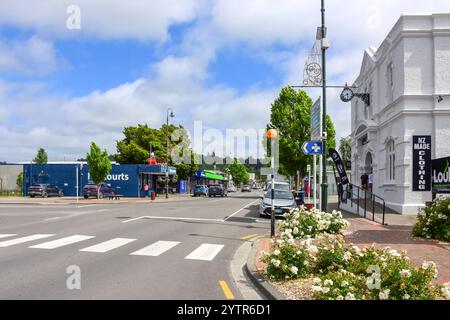 Centro città, Talbot Street, Geraldine, regione di Canterbury, South Island, nuova Zelanda Foto Stock