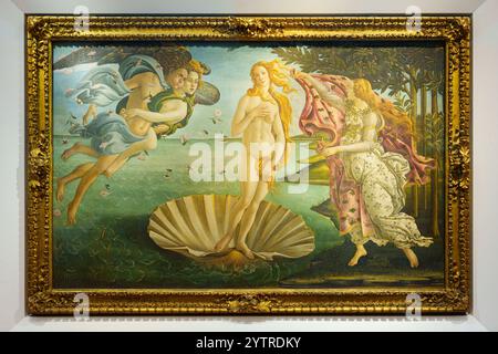 Firenze, Italia, 4 gennaio 2024: La nascita di Venere. Botticelli Foto Stock