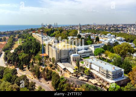 Splendida vista aerea del Palazzo Topkapi a Istanbul, Turchia Foto Stock