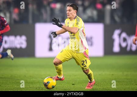 Nicolo FAGIOLI della Juventus durante la partita di calcio di serie A tra Juventus FC e Bologna FC il 7 dicembre 2024 allo stadio Allianz di Torino Foto Stock