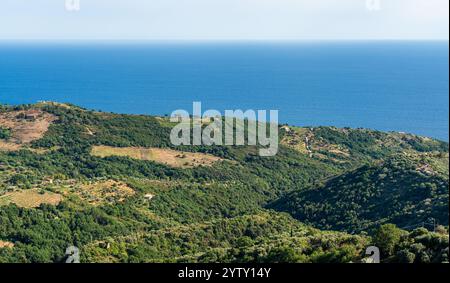 Il bellissimo borgo di Pollica, nel Cilento in Campania. Italia. Foto Stock