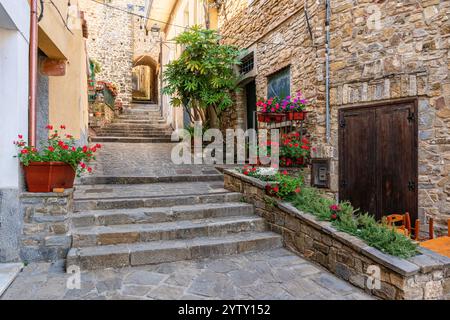 Il bellissimo borgo di Pollica, nel Cilento in Campania. Italia. Foto Stock