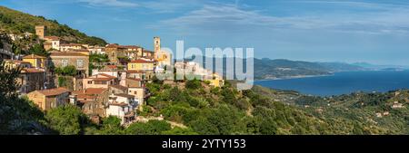 Il bellissimo borgo di Pollica, nel Cilento in Campania. Italia. Foto Stock