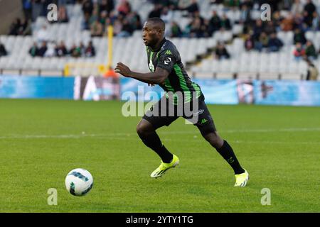 Bruges, Belgio. 8 dicembre 2024. Kevin Denkey di Cercle raffigurato in azione durante una partita di calcio tra Cercle Brugge e Royale Union SG, domenica 08 dicembre 2024 a Brugge, il giorno 17 della stagione 2024-2025 della prima divisione del campionato belga "Jupiler Pro League". BELGA PHOTO DAVID CATRY credito: Belga News Agency/Alamy Live News Foto Stock