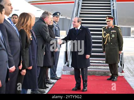 Il presidente egiziano Abdel Fattah El-Sisi arriva nella capitale norvegese Oslo, con la seconda tappa del suo tour europeo, il presidente egiziano Abdel Fattah El-Sisi arriva nella capitale norvegese Oslo, nella seconda tappa del suo tour europeo, la Norvegia, l'8 dicembre 2024. Foto del Presidente egiziano Ufficio Apocalisse Norvegia Norvegia Norvegia Norvegia 081224 Norway EPO 001 Copyright: XapaimagesxEgyptian anxPresidentxOfficexxapaimagesx Foto Stock