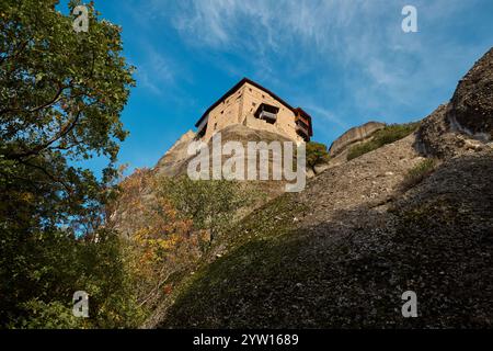Monastero di San Nicola Anapafsas a Meteora, Grecia Foto Stock
