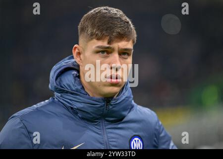 Milano, Italia. 6 dicembre 2024. Tomas Palacios dell'Inter, visto durante la partita di serie A 2024/2025, tra Inter e Parma allo Stadio Giuseppe Meazza. Punteggio finale: Inter 3:1 Parma. (Foto di Tommaso Fimiano/SOPA Images/Sipa USA) credito: SIPA USA/Alamy Live News Foto Stock