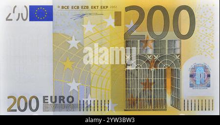 banconota da 200 euro, banconota, facciata, 200 banconote, valuta, 200, duecento, euro foto studio, Repubblica Federale di Germania Foto Stock
