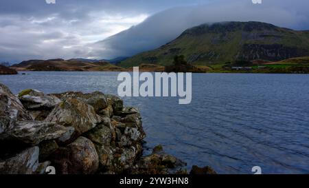 Arthog, Regno Unito - 27 febbraio 2024: The Boathouse on Llynnau Cregennen vicino Arthog, Galles Foto Stock