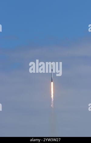 Lancio e atterraggio dello Space X Falcon 9 a cape Canaveral Foto Stock