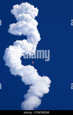 Lancio e atterraggio dello Space X Falcon 9 a cape Canaveral Foto Stock