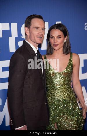 Londra, Regno Unito. 8 dicembre 2024. Michael Fassbender e Alicia Vikander partecipano al 27° British Independent Film Awards al Roundhouse. Credito: SOPA Images Limited/Alamy Live News Foto Stock