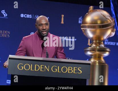 Beverly Hills, Stati Uniti. 9 dicembre 2024. L'attore Morris Chestnut annuncia i candidati per il 82° Golden Globe Award annuale al Beverly Hilton Hotel di Beverly Hills, California, lunedì 9 dicembre 2024. Foto di Jim Ruymen/UPI credito: UPI/Alamy Live News Foto Stock