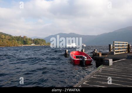 Maltempo a Tarbet su Loch Lomond, Scozia Foto Stock