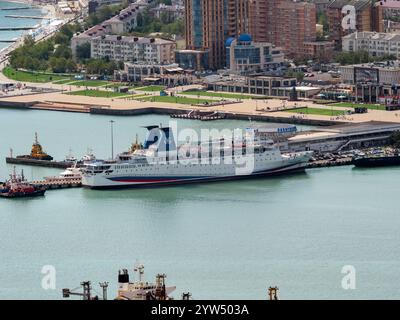 La nave Prince Vladimir al molo. Russia, regione di Krasnodar, Novorossiysk, 22 marzo 2024. Foto Stock