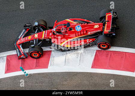 Yas Marina, Rieti, Abu Dhabi. 7 dicembre 2024. Charles Leclerc (MON) - Scuderia Ferrari - Ferrari SF-24 - Ferrari.durante la sessione di sabato di Formula 1 Etihad Airways Abu Dhabi Grand Prix 2024, Yas Marina, Abu Dhabi 6-8 dicembre 2024 (Credit Image: © Alessio De Marco/ZUMA Press Wire) SOLO PER USO EDITORIALE! Non per USO commerciale! Foto Stock