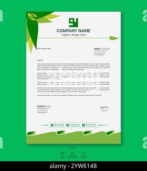 Moderno pacchetto di modelli di carta intestata aziendale con design astratti minimali layout puliti branding professionale e documenti aziendali pronti per la stampa Illustrazione Vettoriale