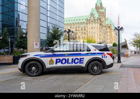 Una macchina della polizia della città di Ottawa si trova a Ottawa, Ontario, Canada Foto Stock