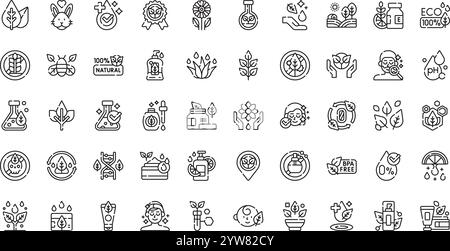 Raccolta di icone vettoriali di alta qualità con traccia modificabile. Ideale per progetti professionali e creativi. Illustrazione Vettoriale