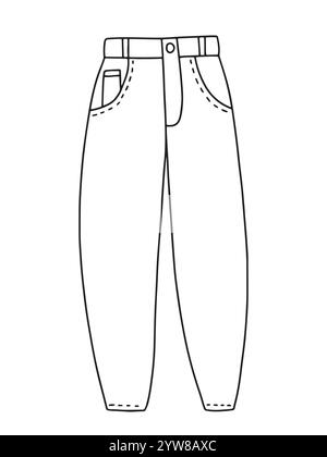 Illustrazione vettoriale dei jeans MUM FIT Illustrazione Vettoriale