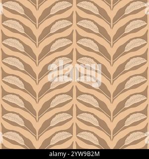 Foglie di banana tropicale senza cuciture. Vegetazione della giungla sfondo infinito. Copertina di moda esotica. ornamento continuo. Vettoriale disegnato a mano bg ill Illustrazione Vettoriale
