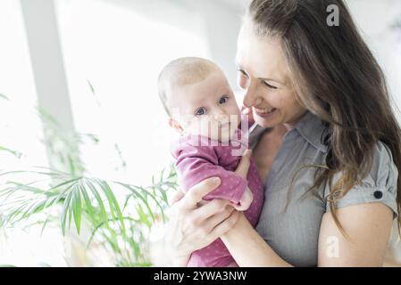 Mutter mit Kleinkind, Mutter mit Kleinkind Foto Stock