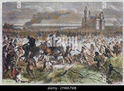 Grande jacquerie del 1358 - la rivolta dei contadini Jacquerie durante la Guerra dei cent'anni. Foto Stock